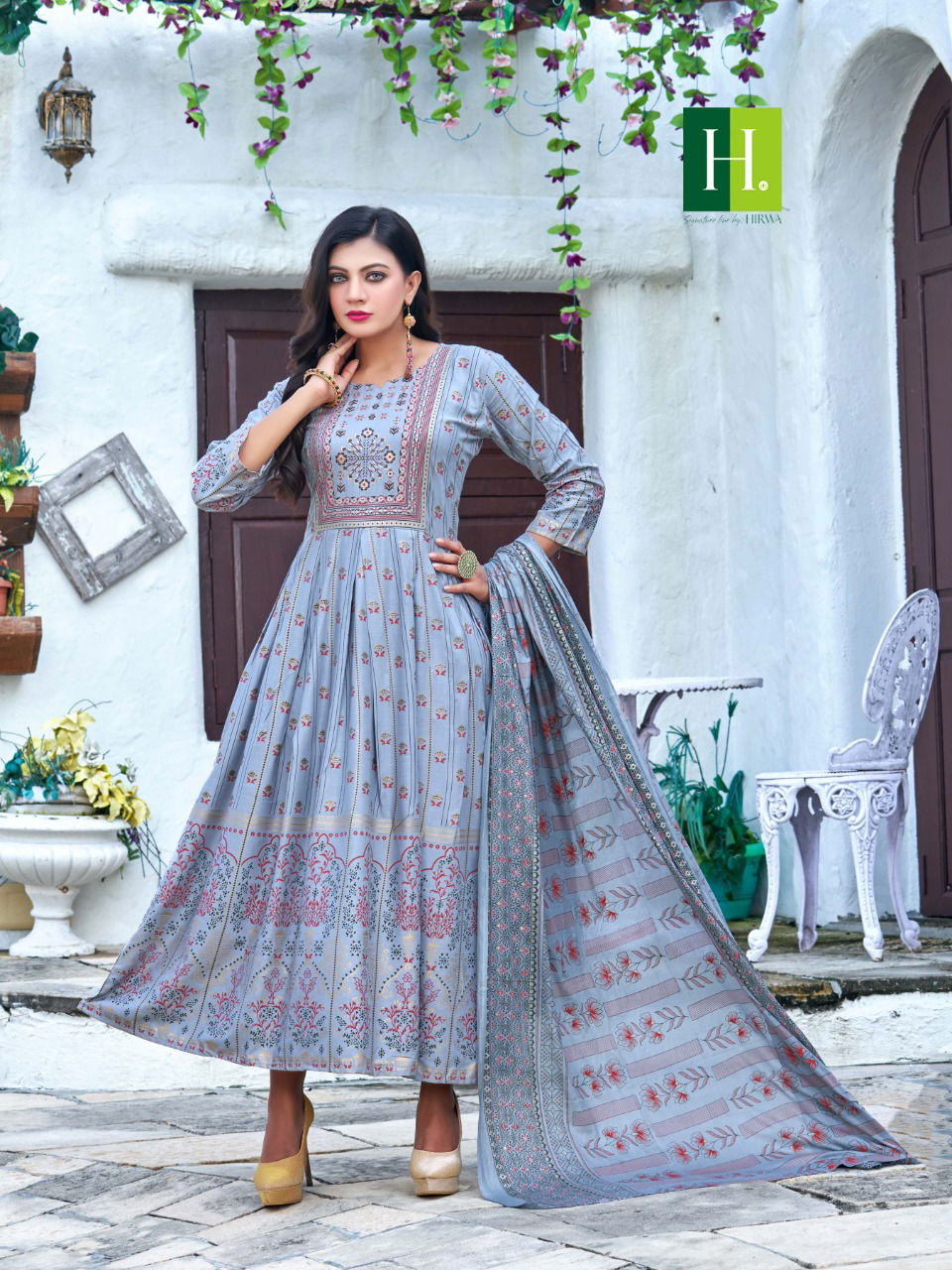 Hirwa Sanskriti Ethnic Wear Wholesale Kurti With Dupatta 